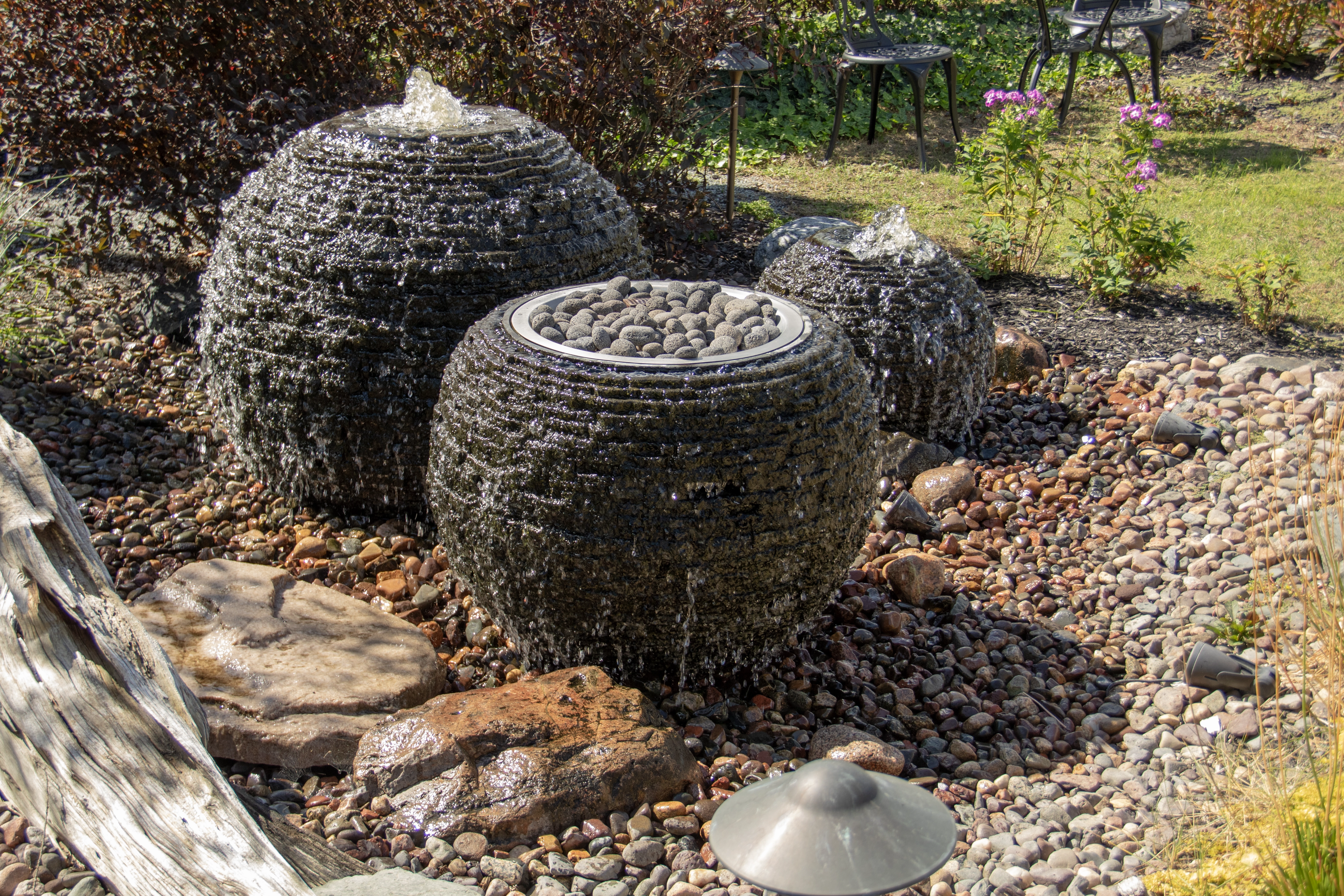 Fountainscape feature for a patio or landscape space in Mankato