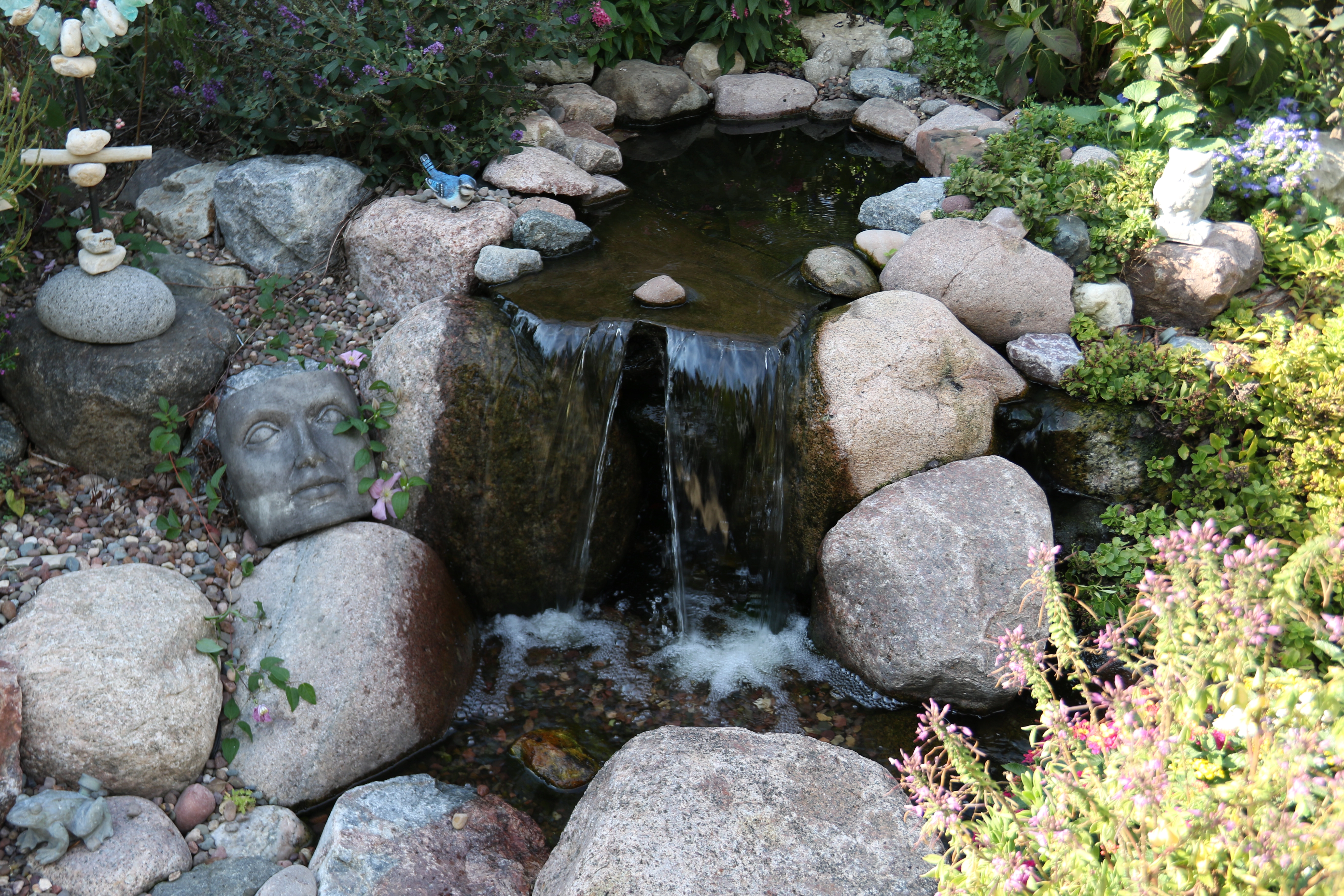 Pondless waterfall installation in the Mankato area
