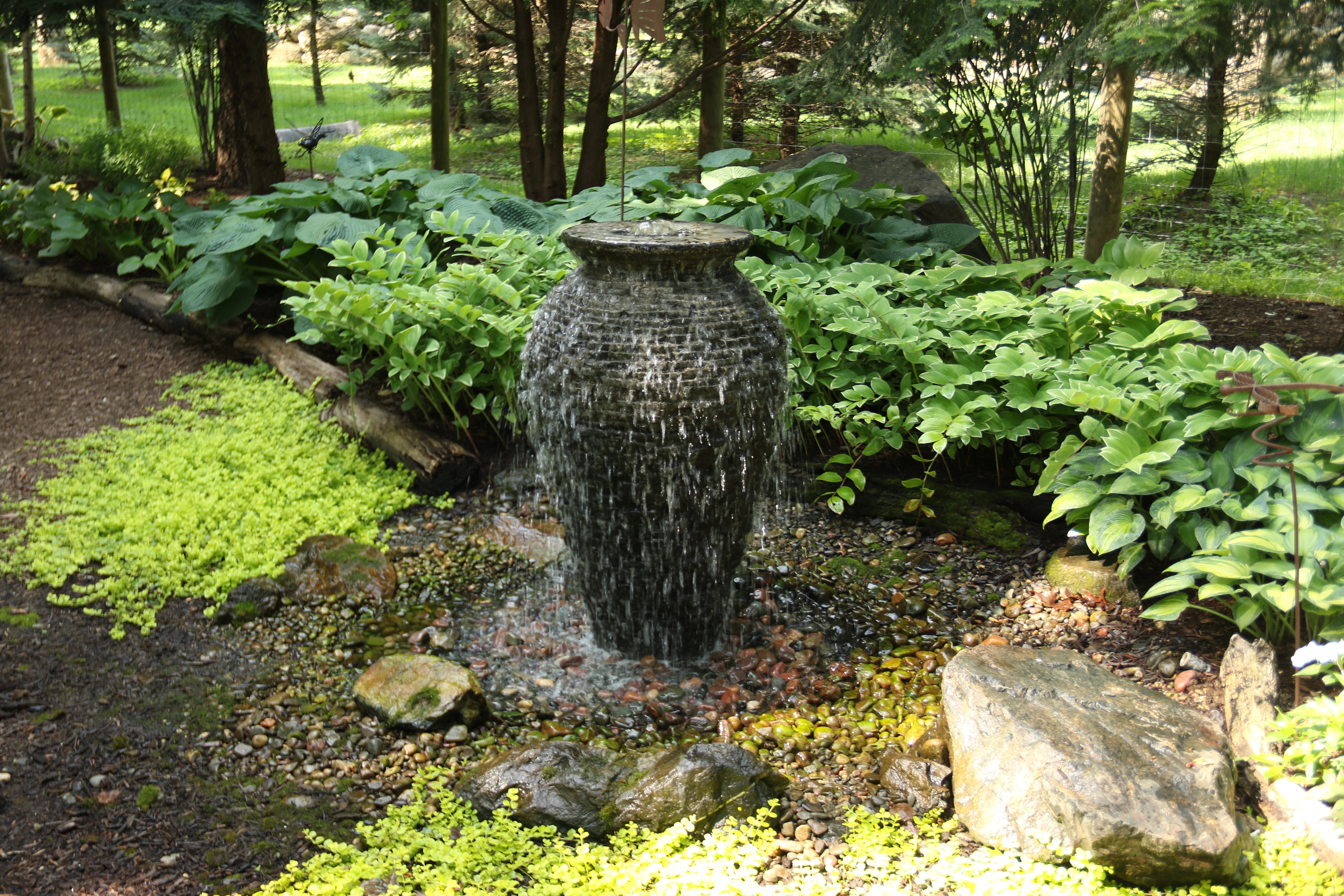 Entry level fountainscape for a Plymouth Minnesota landscape