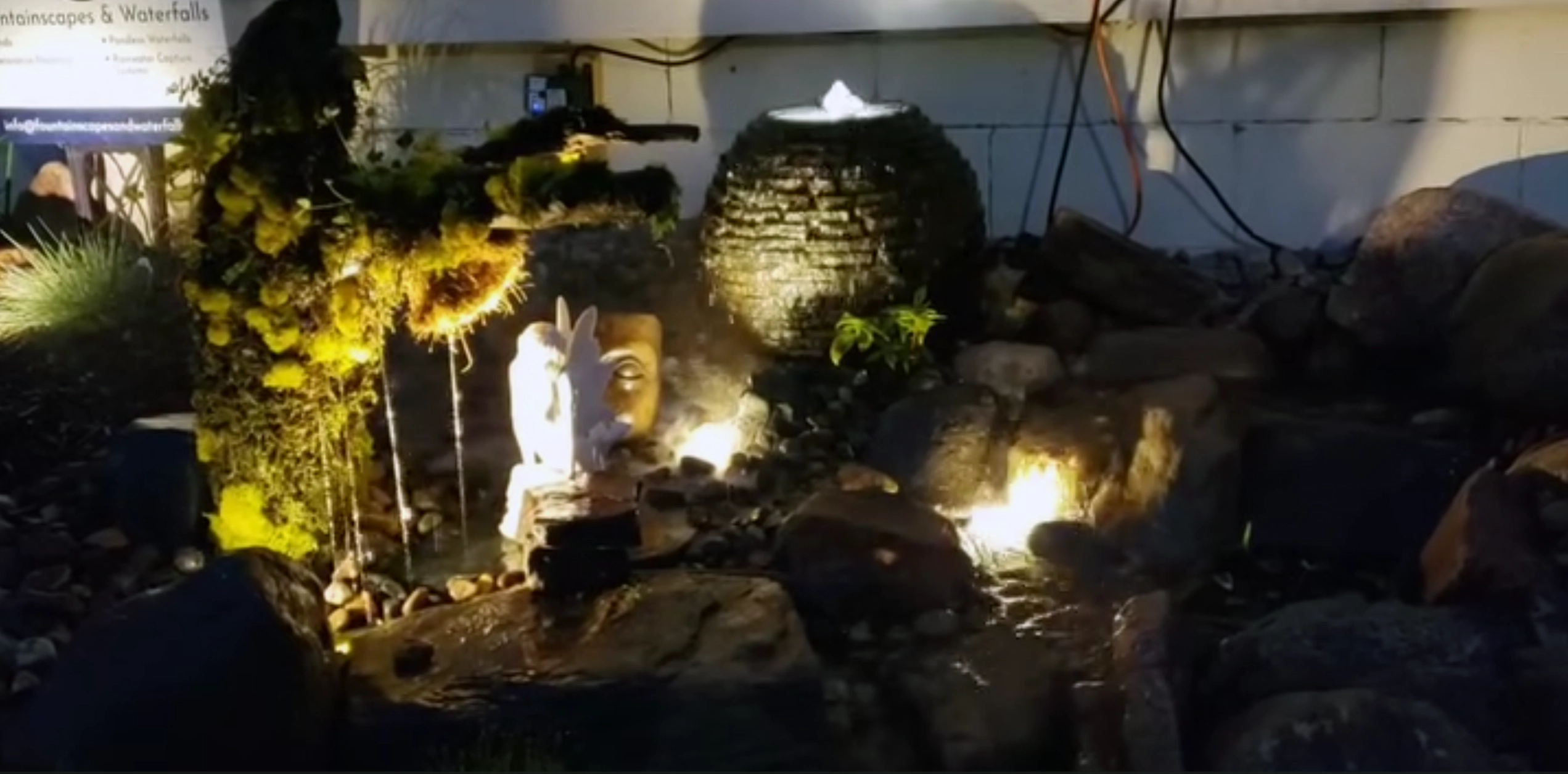 Pondless waterfall-fountainscape in New Ulm, MN