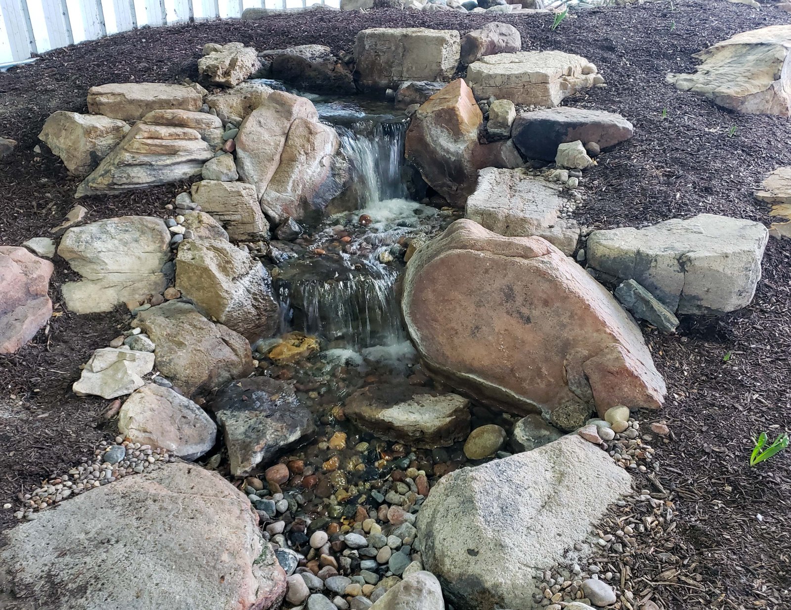 pondless waterfall at Aquascape Headquarters